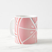 Funkrosa Grapefruitkeile Kaffeetasse (Vorderseite Links)