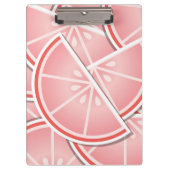 Funkrosa Grapefruitkeile Klemmbrett (Vorderseite)