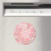 Funkrosa Grapefruitkeile Magnet (In Situ (Geschirrspüler))