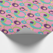 Funkrosa Kreise - Wrapping Paper Geschenkpapier (Ecke)