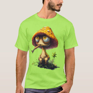Funksy Mushroom-Cartoon-T-Shirt mit Drogenrausch T-Shirt
