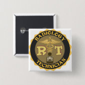 FUNKTELEGRAFIE-RADIOLOGIE-TECHNIKER-ABZEICHEN - BUTTON (Vorne & Hinten)