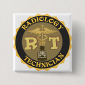FUNKTELEGRAFIE-RADIOLOGIE-TECHNIKER-ABZEICHEN - BUTTON (Vorderseite)
