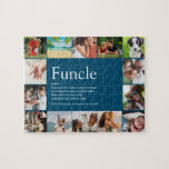 Funktion Onkel Definition Foto Collage Blau Puzzle<br><div class="desc">14 Foto Collage Puzzle für Sie zu personalisieren für Ihre spezielle,  Lieblings-Funktion oder Onkel,  um ein einzigartiges Geschenk zu schaffen. Eine perfekte Art,  ihm zu zeigen,  wie phantastisch er jeden Tag ist. Entwickelt von Thisisnotme©</div>