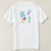 Funktionale abstrakte Blumen tragbare Kunst T-Shirt (Design Rückseite)