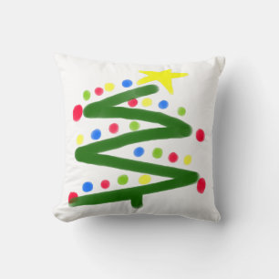 Funktionale abstrakte Kunst-Weihnachtsbaum Kissen