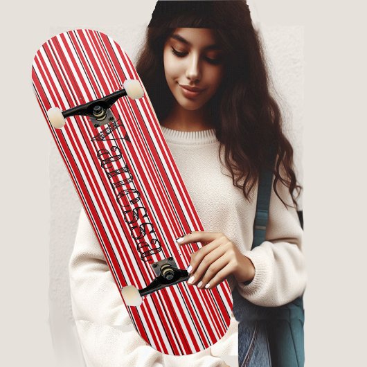 Funktionale asymmetrische moderne lebendige rote S Skateboard