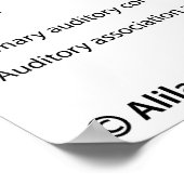 Funktionale Bereiche der Hirnrinde. Poster (Ecke)