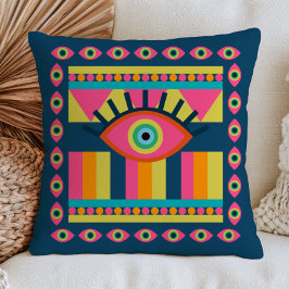 Funktionale Böse-Augen-Farbenfrohe Maximalist-Abst Kissen