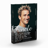 Funktionale Coole Fun Onkel Elegantes Skript Fotoblock (Links)