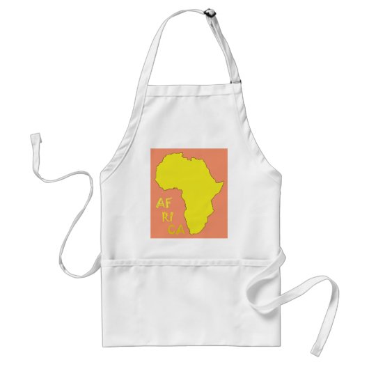 Funktionale gelbe Afrika-Karte Schürze (Vorne)