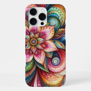 Funktionale, künstlerische, farbenfrohe Paisley-Bl iPhone 16 Pro Max Hülle