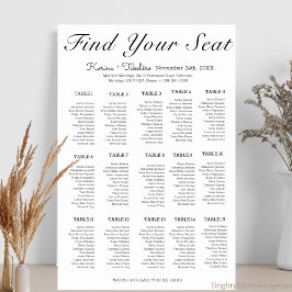 Funktionale Minimalistische Hochzeitssattelkarte Poster