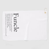 Funktionale Onkel Definition Moderner Spaß Golfhandtuch (Horizontal)