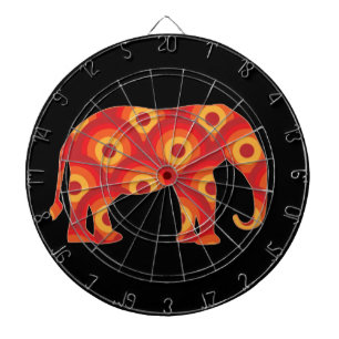 Funktionale Retro-Kreise Elefant Dartscheibe