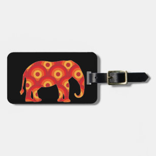 Funktionale Retro-Kreise Elefant Gepäckanhänger