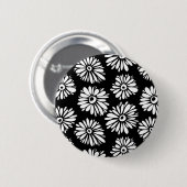 Funktionale Schwarz-Weiß-Blumen Button (Vorne & Hinten)