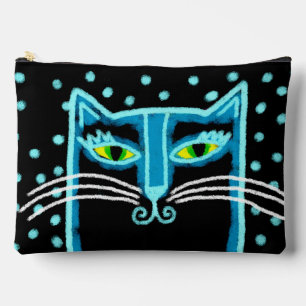 Funktionale schwarze Katzen-Abstraktmalerei Zubehörtasche
