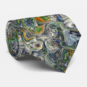 Funktionaler cooler Retro-Chic-Fraktal-Marmor-Stil Krawatte