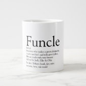 Funktionaler Cooler Spaß Onkel Modernes Schwarz un Jumbo-Tasse (Vorderseite)