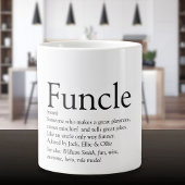 Funktionaler Cooler Spaß Onkel Modernes Schwarz un Jumbo-Tasse
