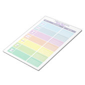 Funktionaler Pastel-Regenbogen-farbener Wochenplan Notizblock (angewinkelt)