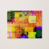 Funktionales geometrisches mehrfarbiges Design Puzzle (Horizontal)