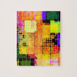 Funktionales geometrisches mehrfarbiges Design Puzzle