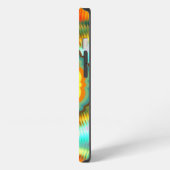 Funktionales, lebendiges Regenbogen-Monogramm iPhone Hülle (Linke Seite)