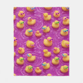 Funktionales rosa Gummienten-Muster-Fleece-Decke,  Fleecedecke (Vorderseite)