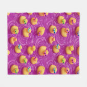 Funktionales rosa Gummienten-Muster-Fleece-Decke,  Fleecedecke (Vorderseite (Horizontal))