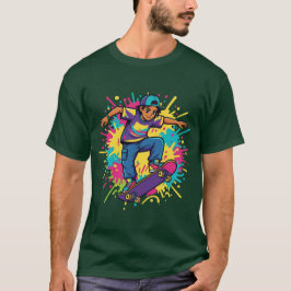 Funktionales Skater-Jungen-Grafik-T-Shirt T-Shirt