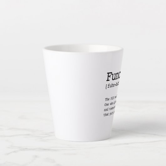 "Funktionell" Milchtasse (Vorderseite)