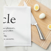 Funktionell, Onkel Definition schwarz und weiß Geschirrtuch (Viertel Falte)