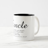 Funktionell, Onkel Definition Script schwarz und w Zweifarbige Tasse (VorderseiteRechts)