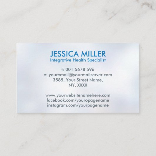 Funktionelle Medizin Visitenkarte (Rückseite)