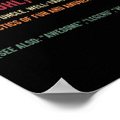 Funktionelle Onkeldefinition, Phantastischer Legen Poster (Ecke)