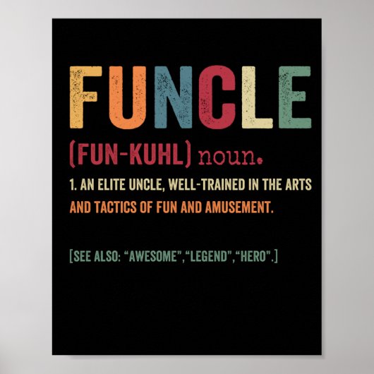 Funktionelle Onkeldefinition, Phantastischer Legen Poster (Vorne)