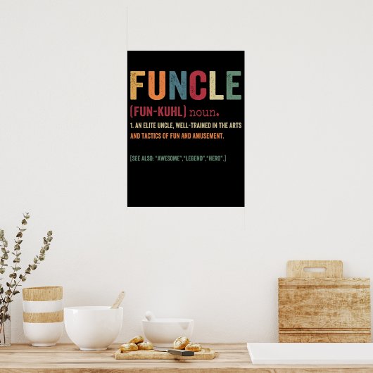 Funktionelle Onkeldefinition, Phantastischer Legen Poster (Küche)
