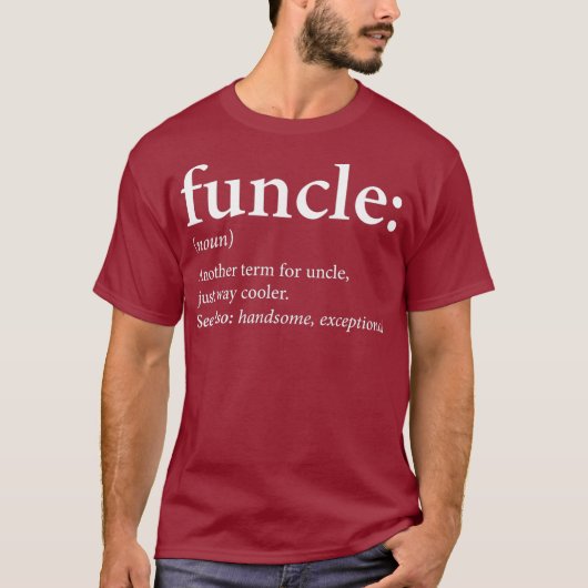 Funktionelles Cooles und lustiges Onkel-Geschenk T-Shirt (Vorderseite)