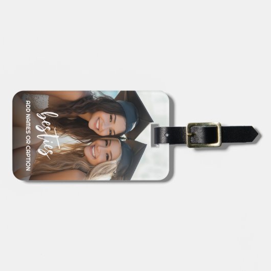 Funktionen mit Foto und benutzerdefiniertem Text - Gepäckanhänger (Vorderseite horizontal)