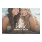 Funktionen mit Foto und benutzerdefiniertem Text - Kissenbezug (Rückseite)