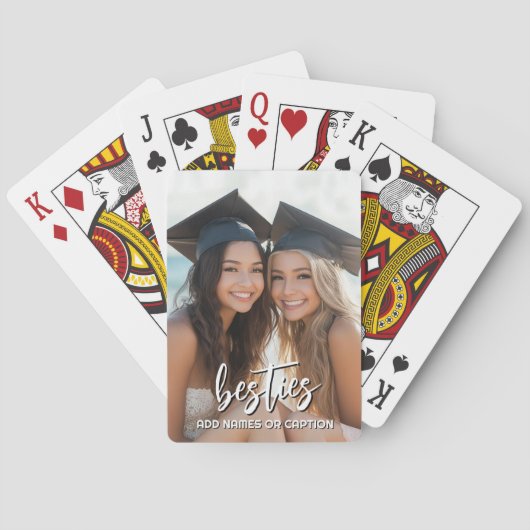 Funktionen mit Foto und benutzerdefiniertem Text - Spielkarten (Rückseite)