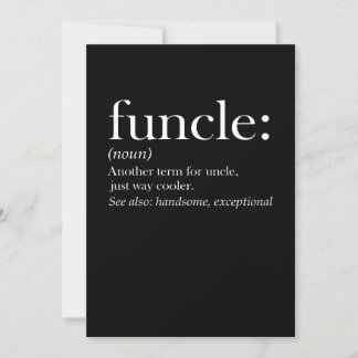 Funktionieren Sie einen anderen Begriff für Onkel Einladung