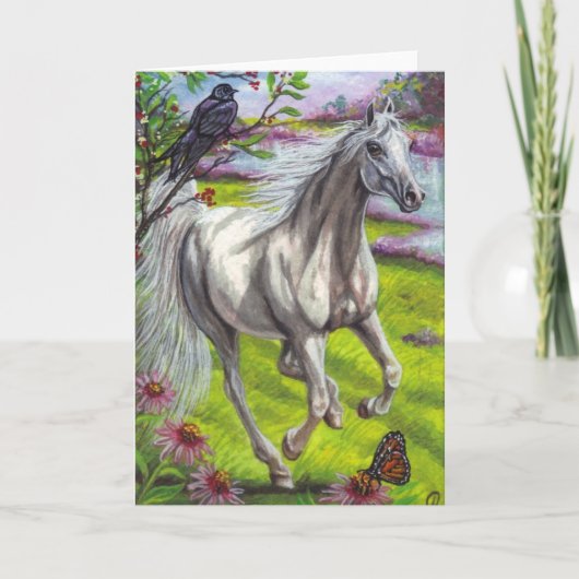 FUNKTIONIERENDE DAPPLE HORSE Note Card Karte (Vorderseite)
