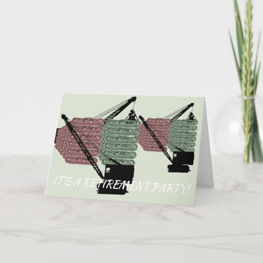 Funktionierende Ingenieur-Ruhestands-Party Einladung (Vorderseite)