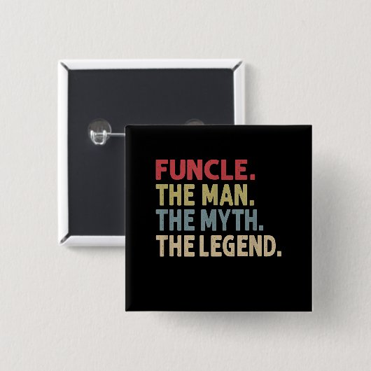 Funktioniert der Mann der Mythos der Legende Witz Button (Vorne & Hinten)