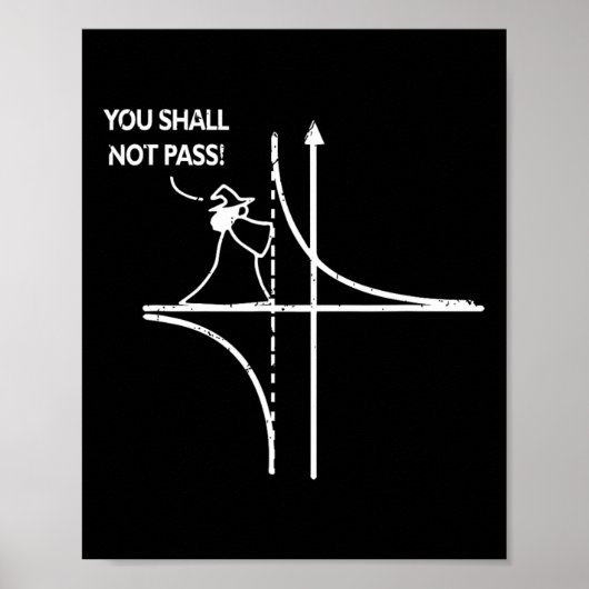 Funktionsasymptote Geek Mathe Pun Lehrer Du sollst Poster (Vorne)