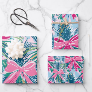 Funktionsbogen Rosa Weihnachtsbogen-Muster Geschenkpapier Set