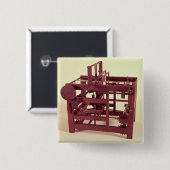 Funktionsmodell eines Webstuhls Button (Vorne & Hinten)